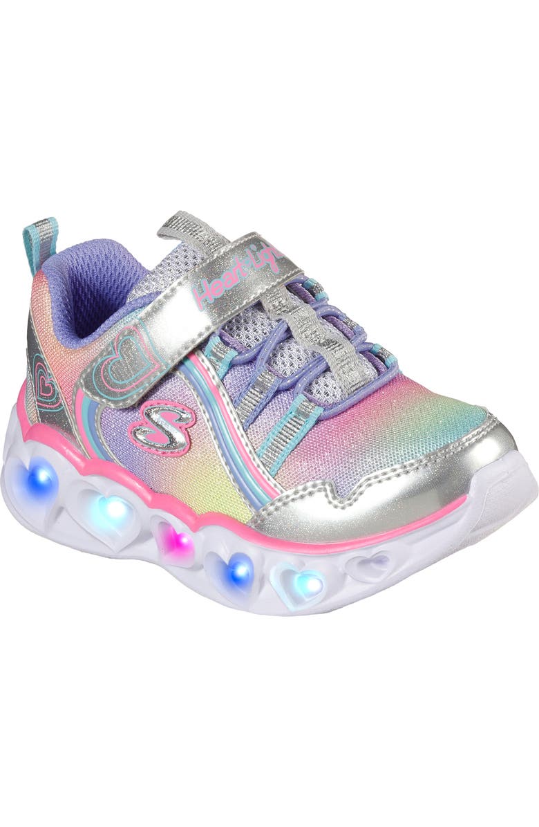 SKECHERS Heart Lights Rainbow Light-Up Sneaker, Main, color,