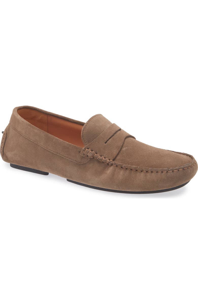 Gentle Souls Redondo Penny Loafer, Main, color, Taupe Suede