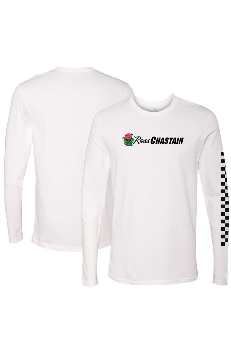 CHECKERED FLAG Men's Checkered Flag Sports White Ross Chastain Melon Man Long Sleeve T-Shirt, Main, color, White
