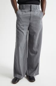 Lemaire High Waist Silk Blend Wide Leg Pants