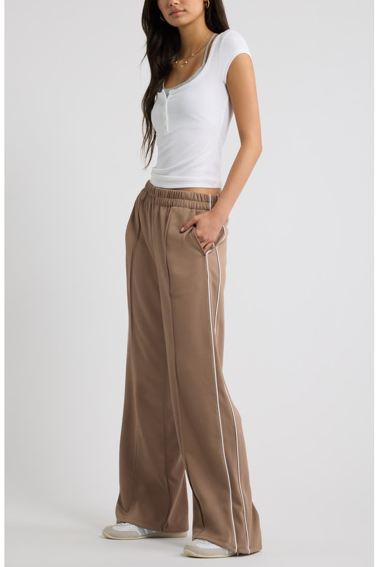Fleece Track Pants, Alternate, color, BROWN TRAIL