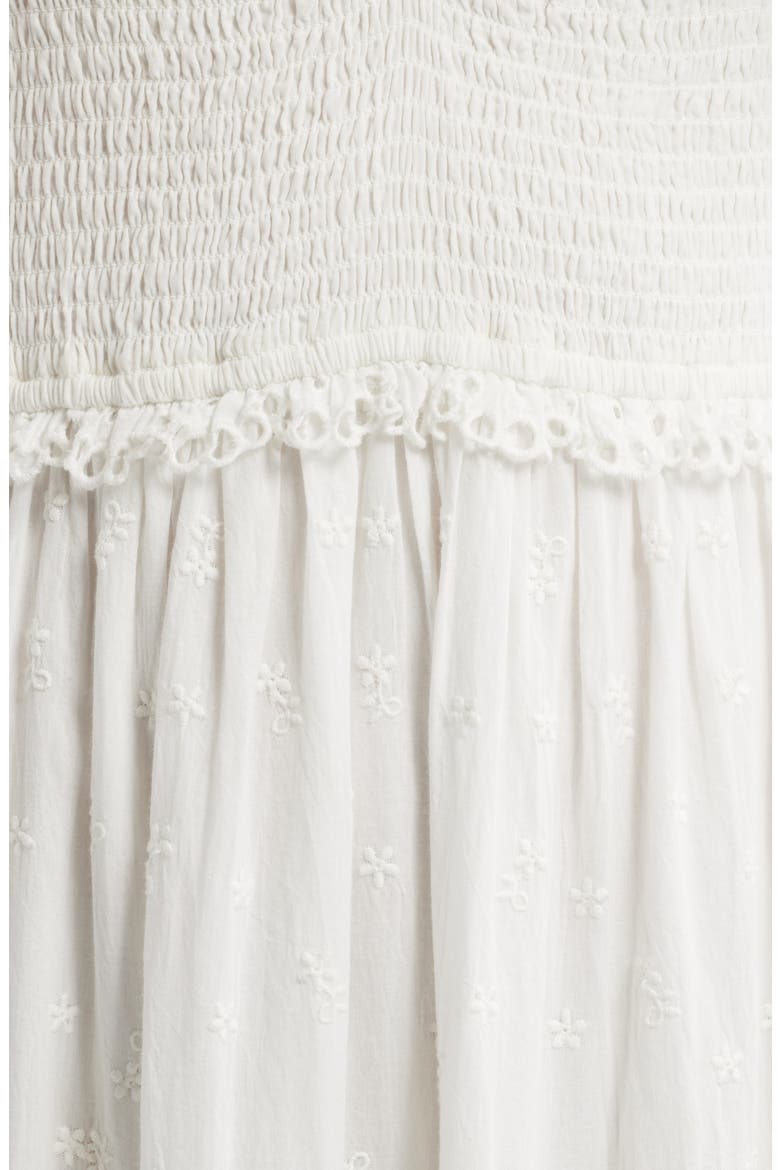 Bisolet Lace Trim Tiered Sundress, Alternate, color, OPTIC WHITE