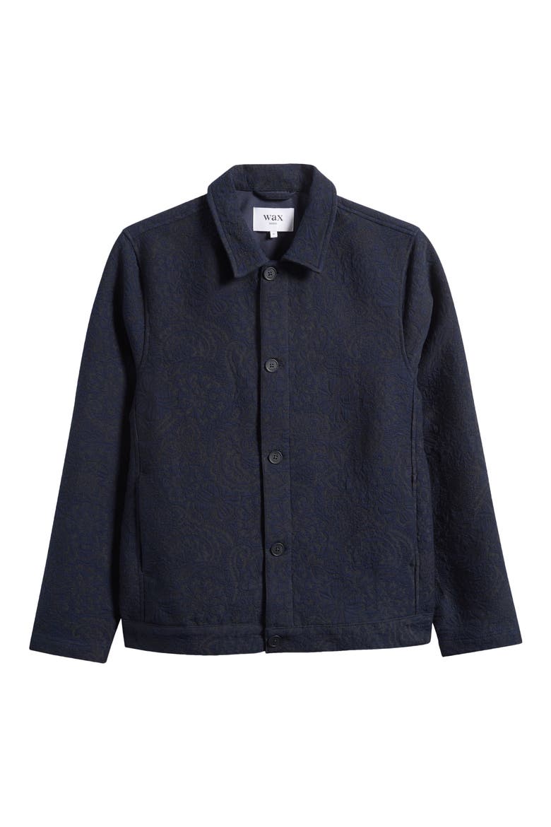 Iggy Jacquard Shirt Jacket, Main, color, NAVY/ BLACK