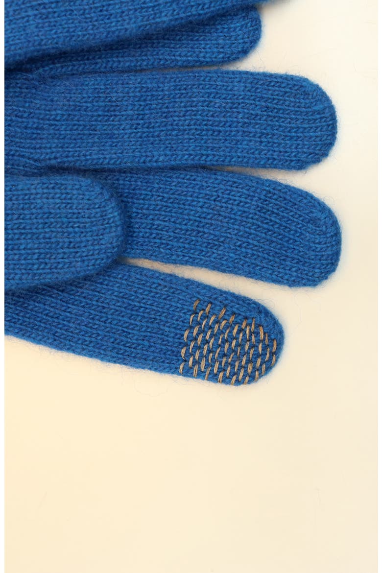 Tech Gloves with Bow on Cuff, Alternate, color, CORNFLOWER