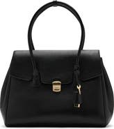 MANGO Medium City Faux Leather Satchel