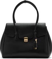 MANGO Medium City Faux Leather Satchel