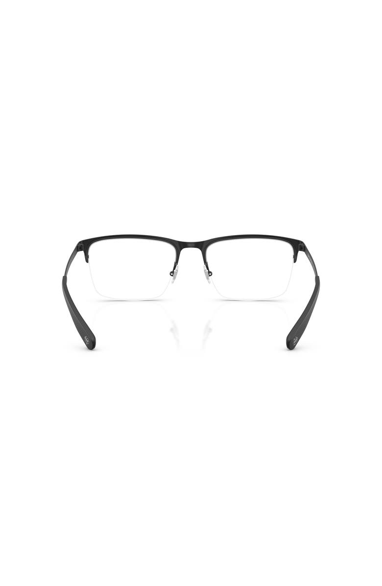Brooks Brothers 58mm Rectangle optical glasses, Alternate, color, Black