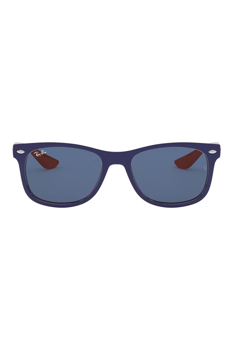 Junior 47mm Wayfarer Sunglasses, Main, color, BLUE/ ORANGE/ BLUE