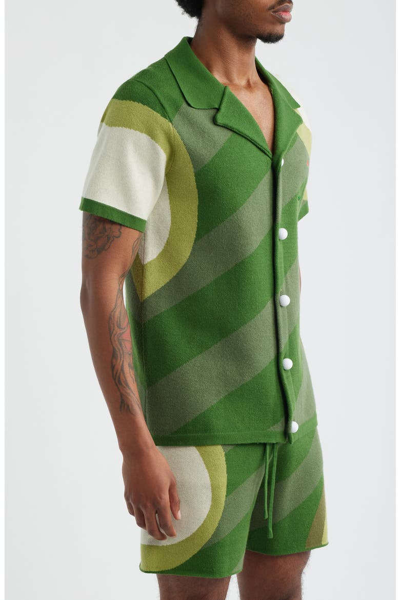 Golf Course Camp Shirt, Alternate, color, GREEN