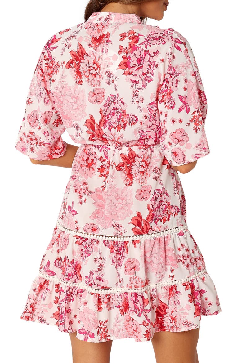 Sienna Floral Minidress, Alternate, color, PINK