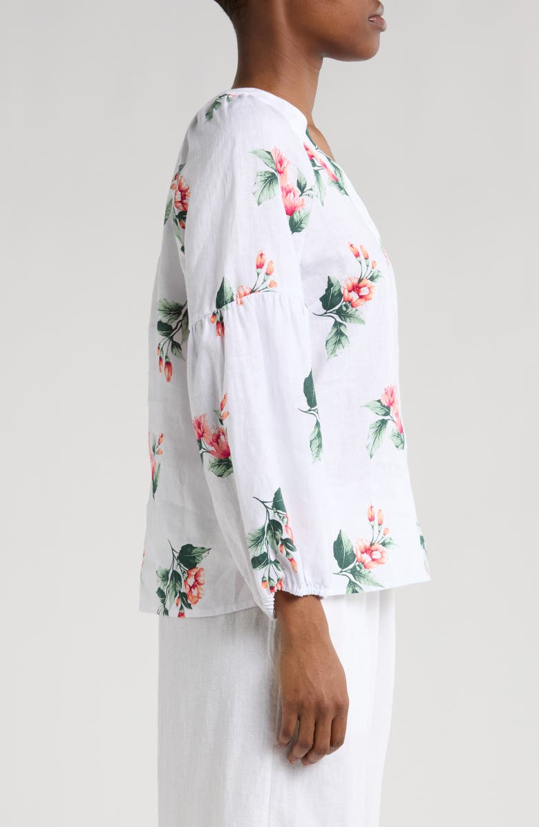 Tommy Bahama Florentina Flourish Linen Popover Top, Alternate, color, 