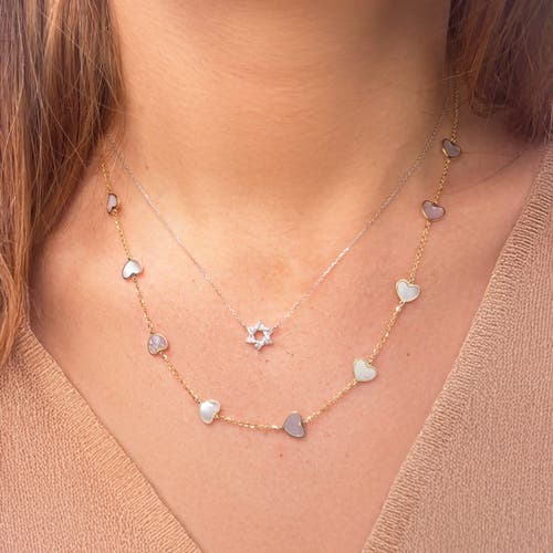 The Lovery Fine Jewelry Diamond Star Of David Necklace In Metallic