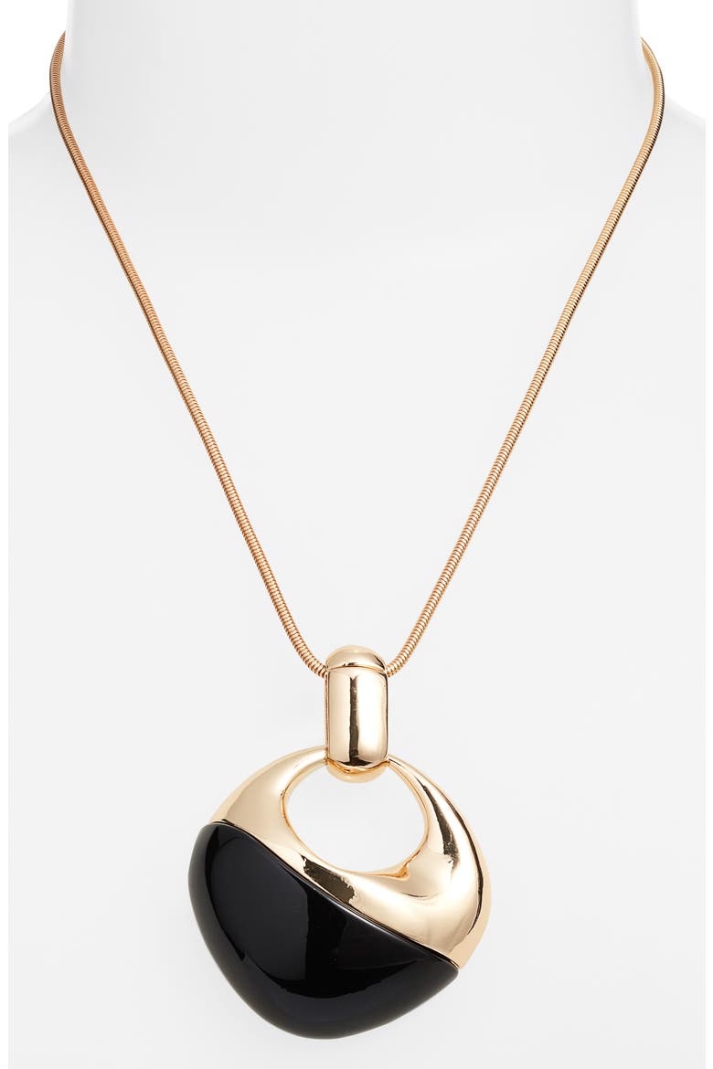 Pendant Necklace, Alternate, color, BLACK- GOLD