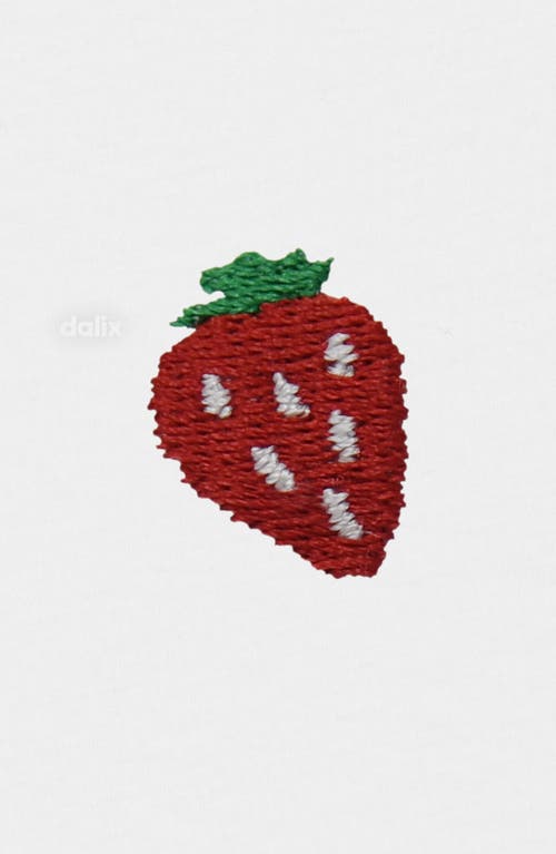 Dalix Womens Lil Strawberry Lightweight High Waisted Tee In White