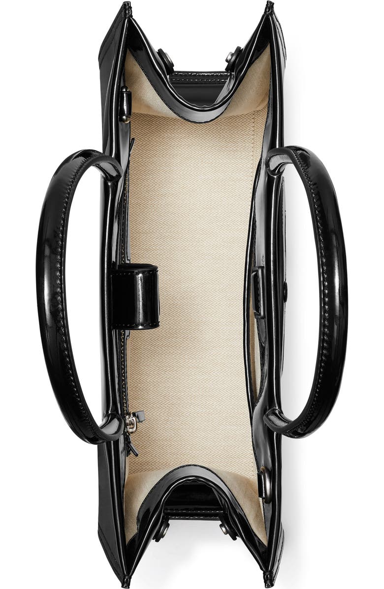 Tory Burch Small Ella Bio Faux Patent Leather Tote, Alternate, color,