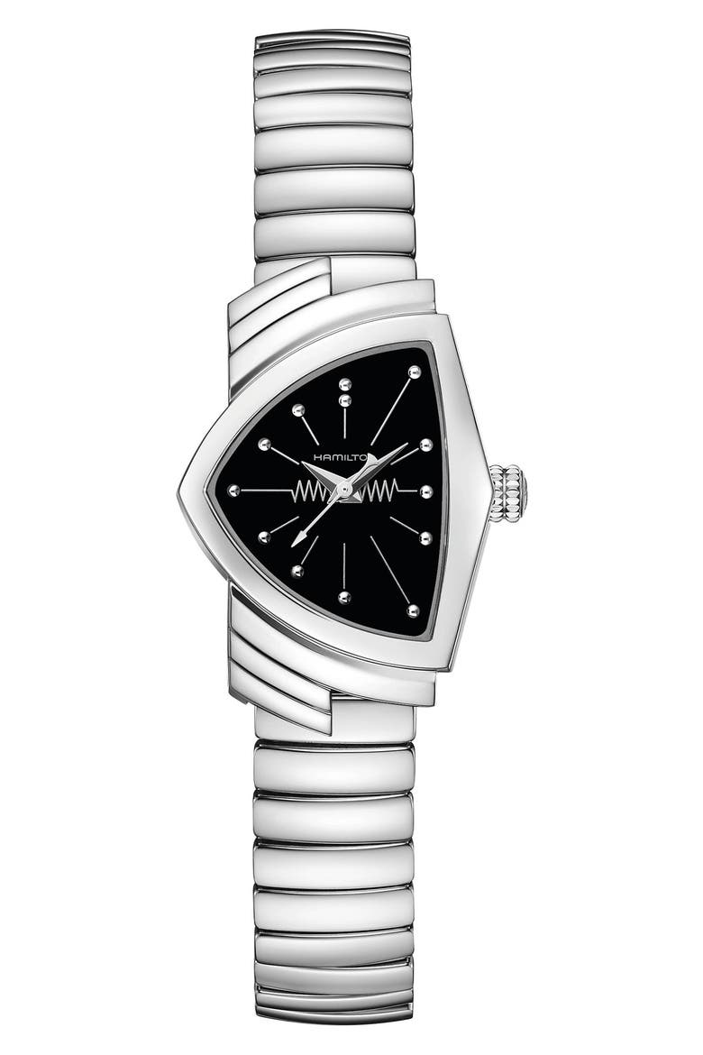Ventura Bracelet Watch, 24mm x 36mm, Main, color, BLACK
