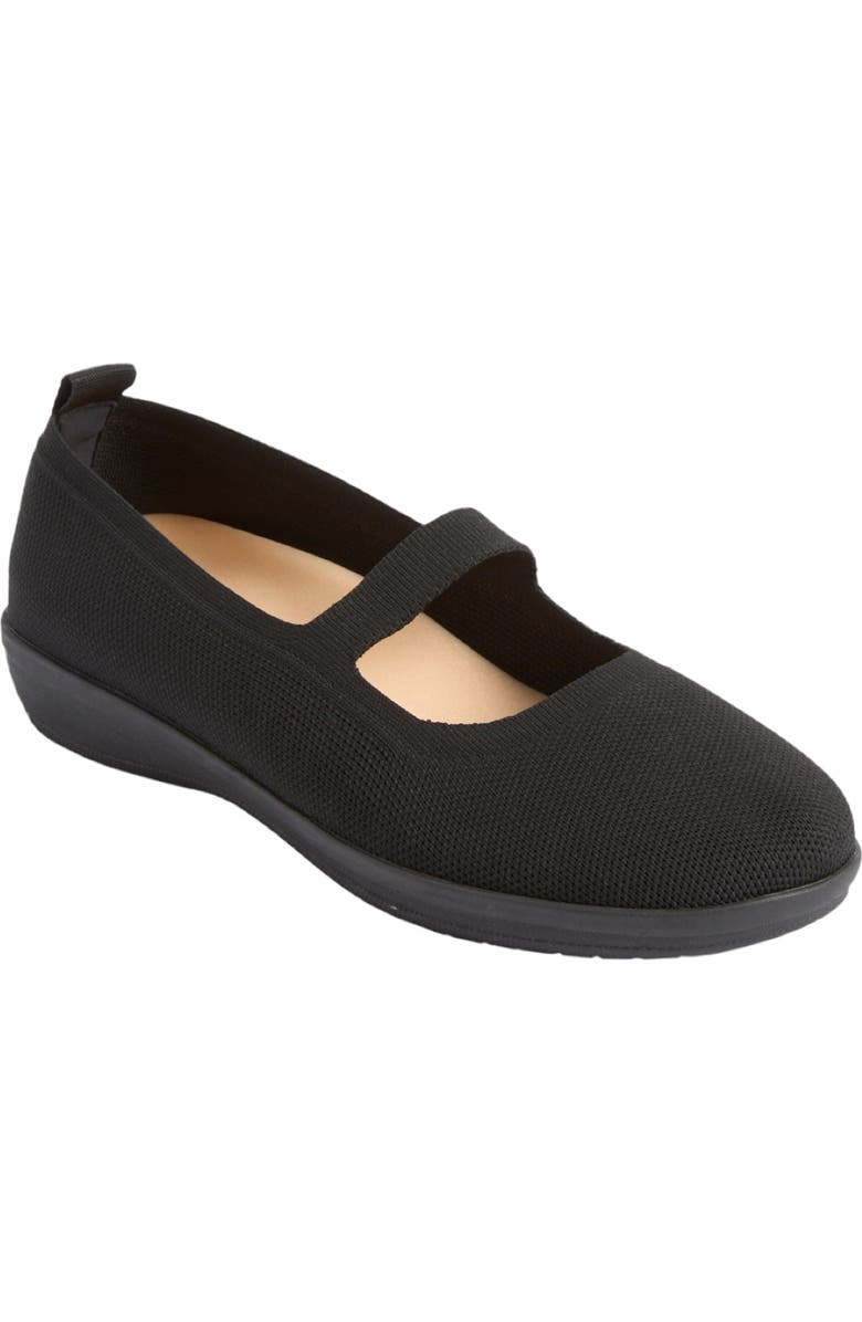 Comfortview The Alisha Orthotic Mary Jane Flat, Main, color, Black
