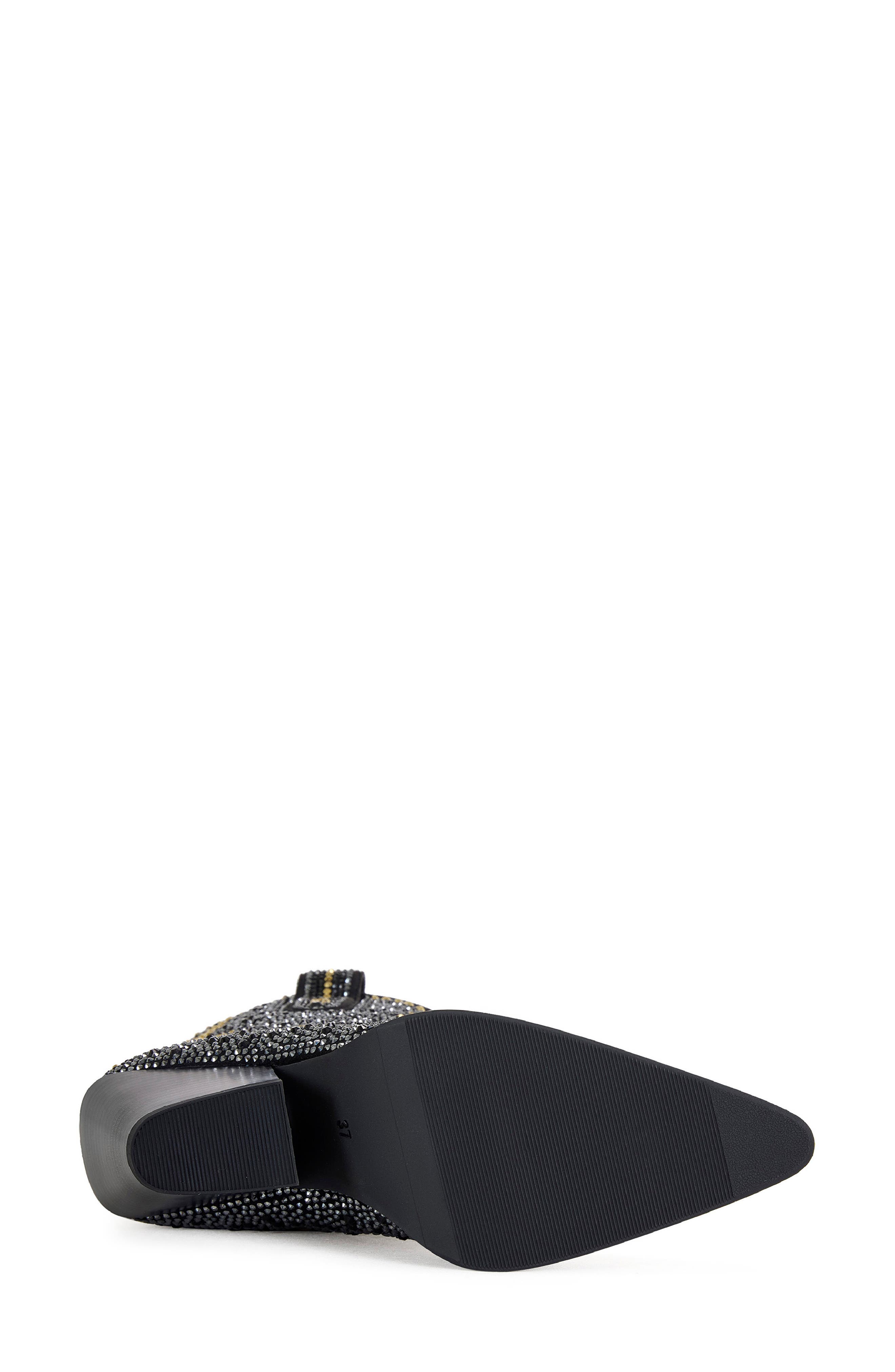 AZALEA WANG Scott Pointed Toe Western Boot, Alternate, color, Black