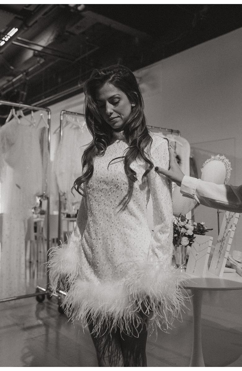 Untamed Petals Chrishell Mini Dress, Alternate, color, Ivory