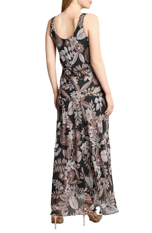 Jones New York Womens Printed Round Neck Sleeveless Chiffon Dress Xs Pxl