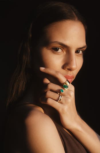 Odyssey Green Onyx Open Ring