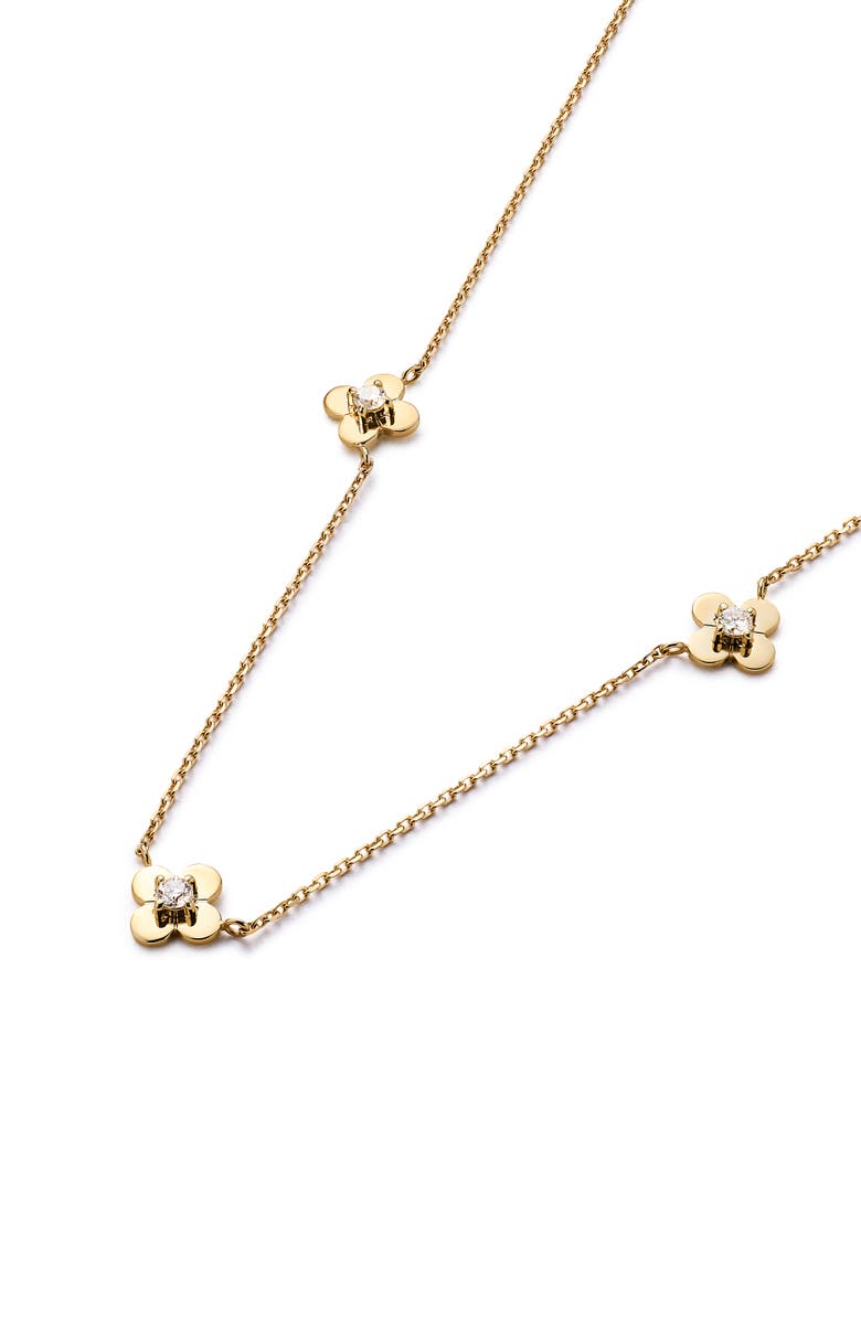 Ana Luisa Solid Yellow Gold - Mini Flower Station Necklace, Alternate, color, Gold