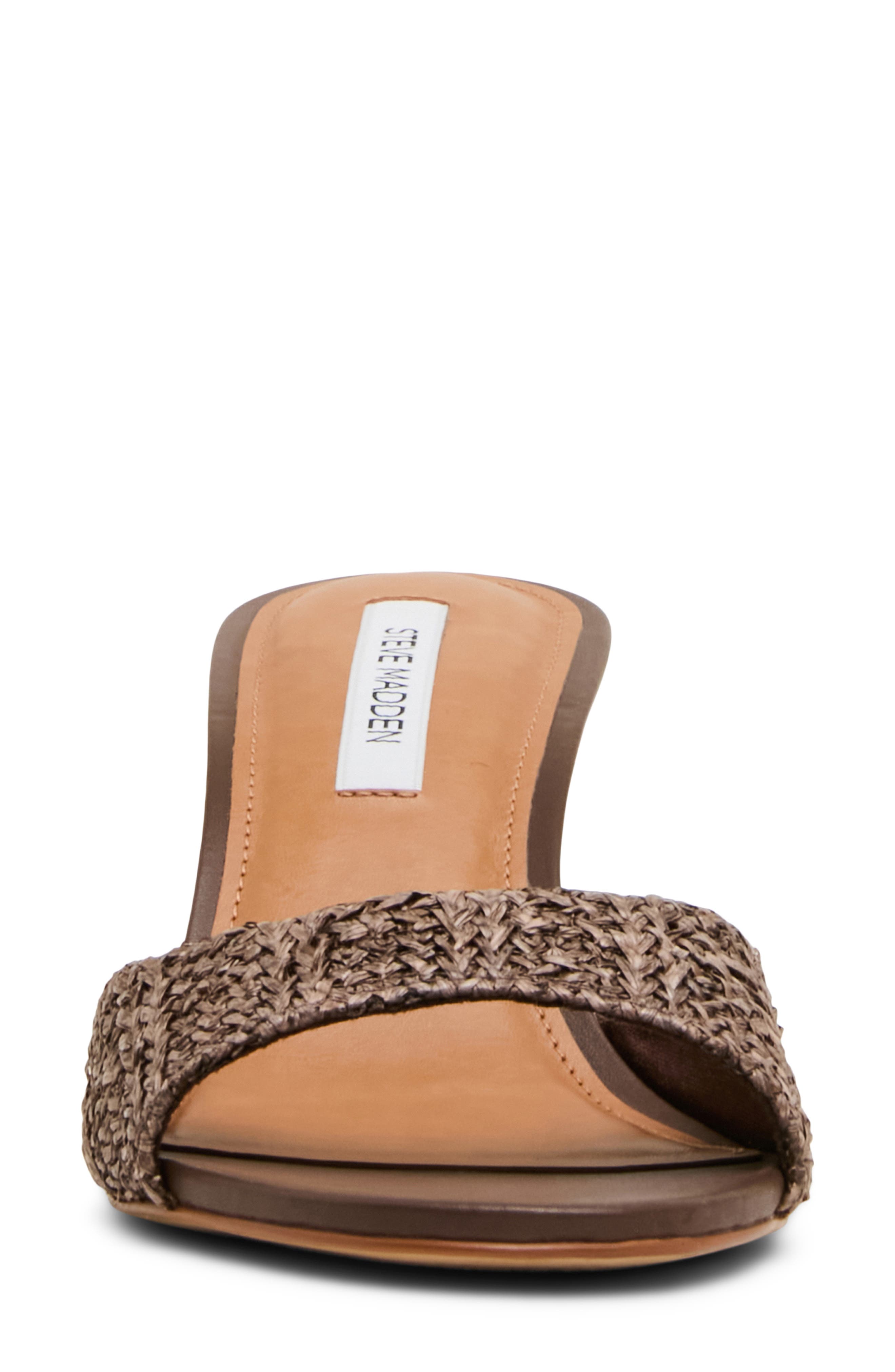 Steve Madden Kahlea Raffia Sandal, Alternate, color, Brown Raffia