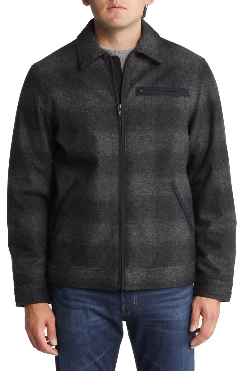 Pendleton Ombré Plaid Wool Blend Jacket, Alternate, color, 