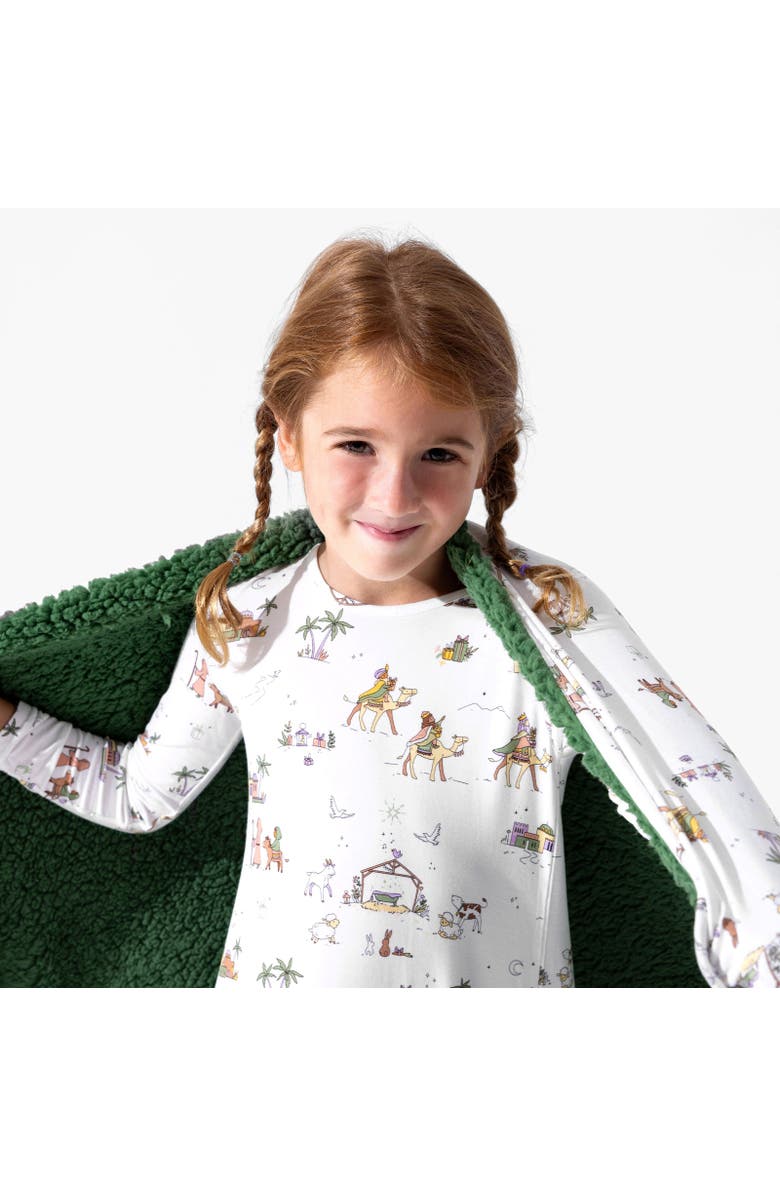 Bellabu Bear Kids' Yuletide Long Sleeve Dress, Alternate, color, Yuletide