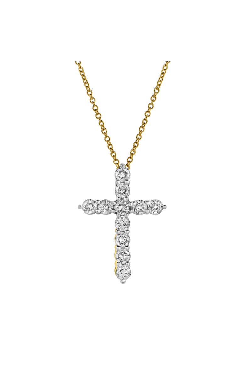 Heavenly Cross Diamond Pendant in 10K Yellow Gold, Main, color, 10K Yellow Gold
