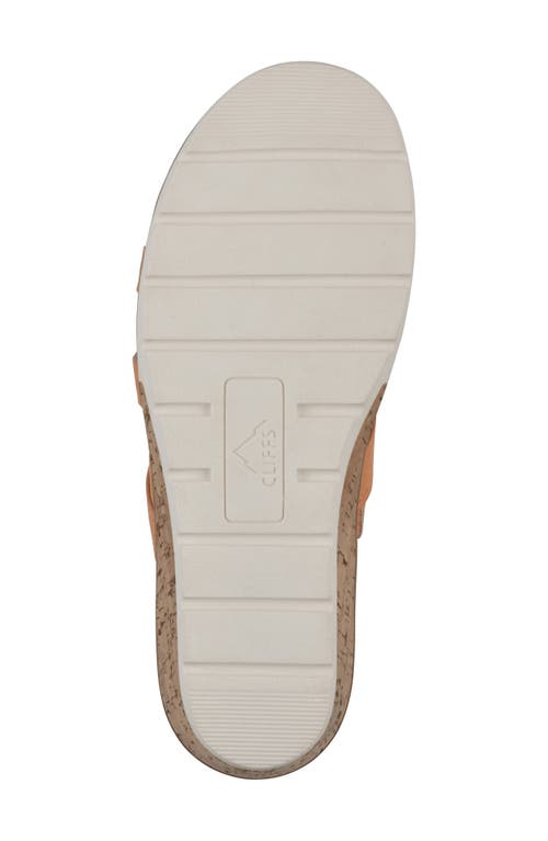 Cliffs By White Mountain Tinisha Wedge Sandal In Peach Embossed