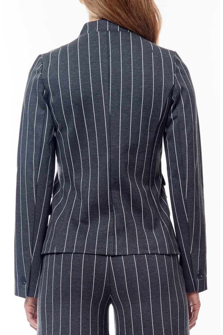 Lee Blazer, Alternate, color, CHARCOAL GREY/ WHITE PINSTRIPE