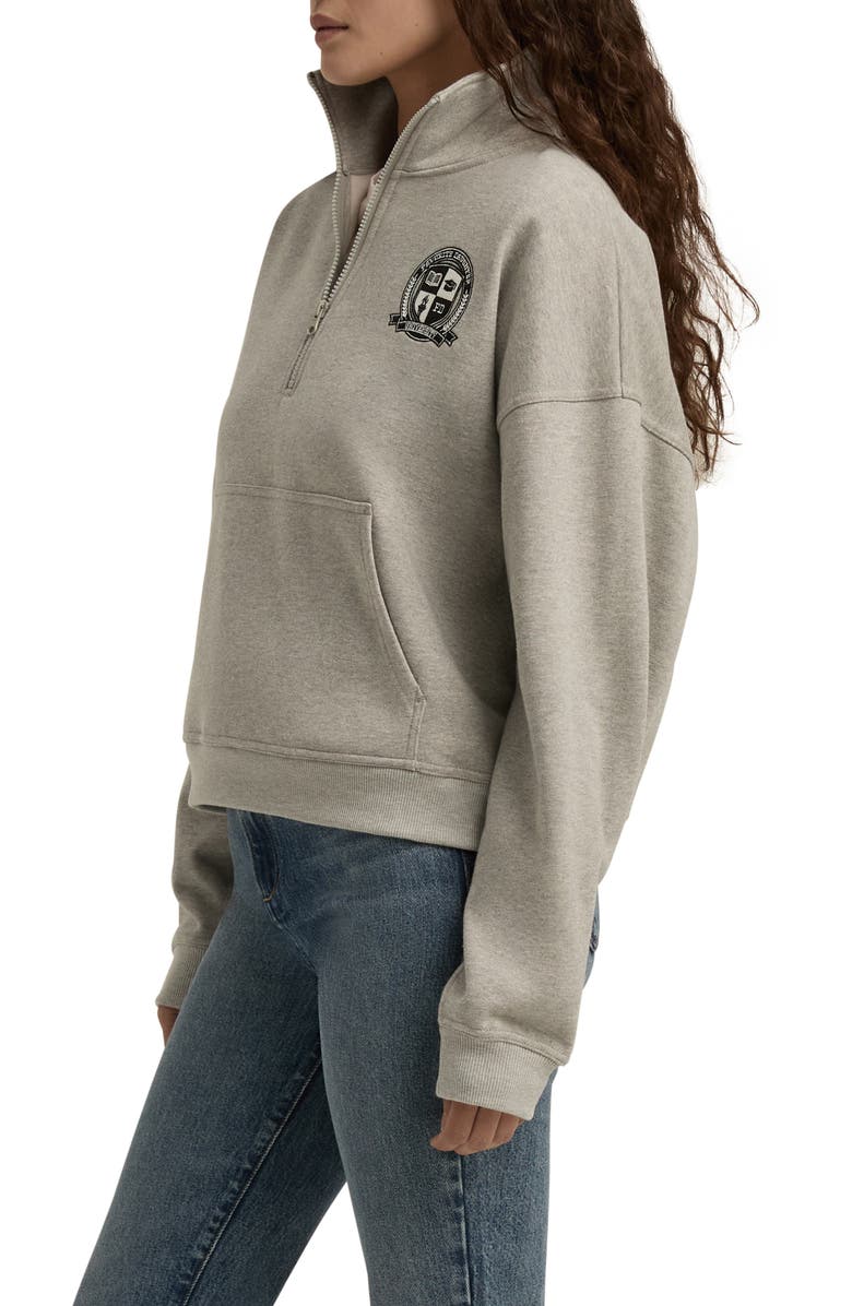 Favorite Daughter The Coaches Half-Zip Sweatshirt, Alternate, color, Heather Grey