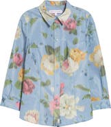 Carolina Herrera Ana Chiné Floral Print Button-Up Shirt