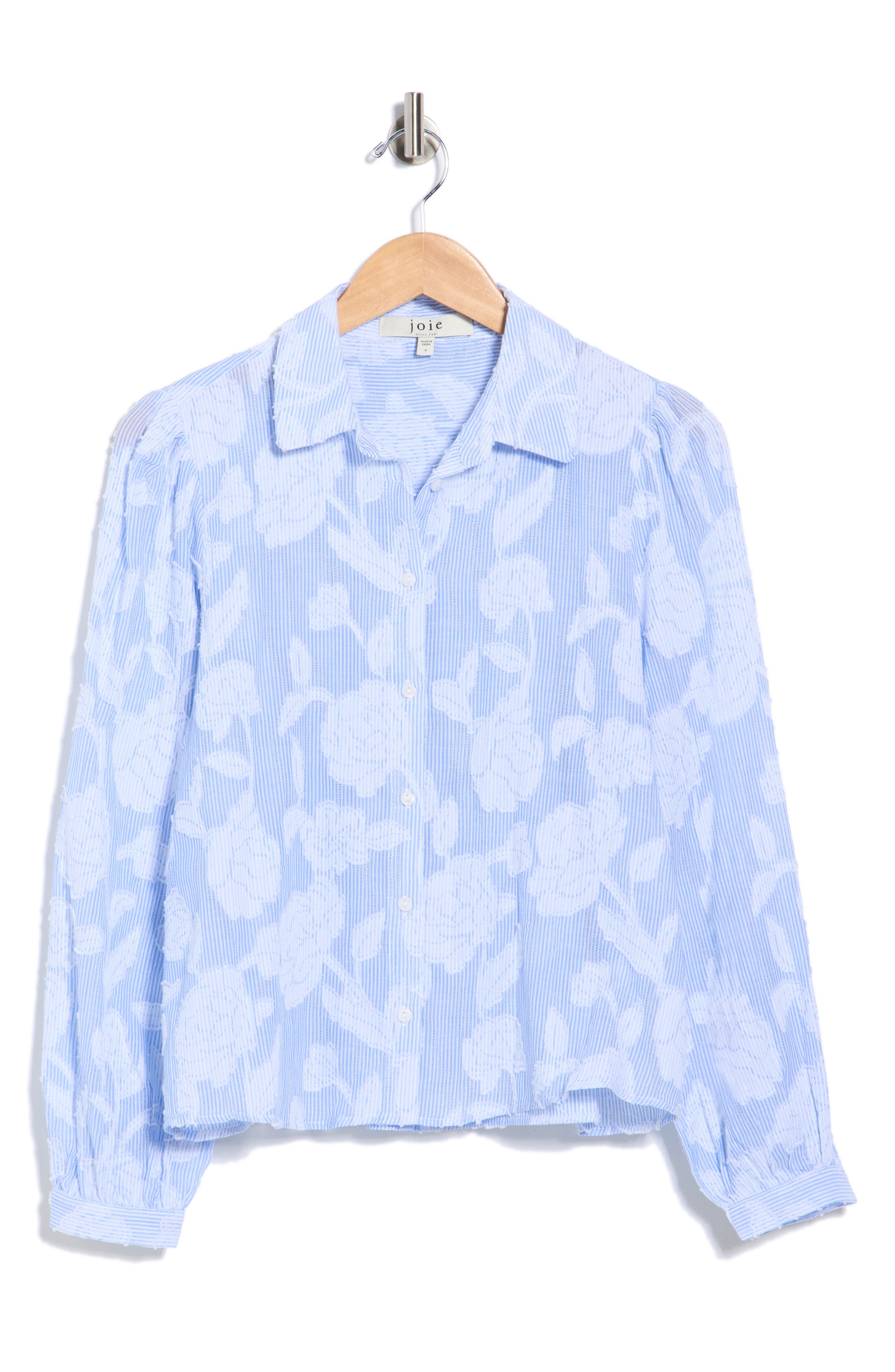 Joie Long Sleeve Striped Cotton Shirt