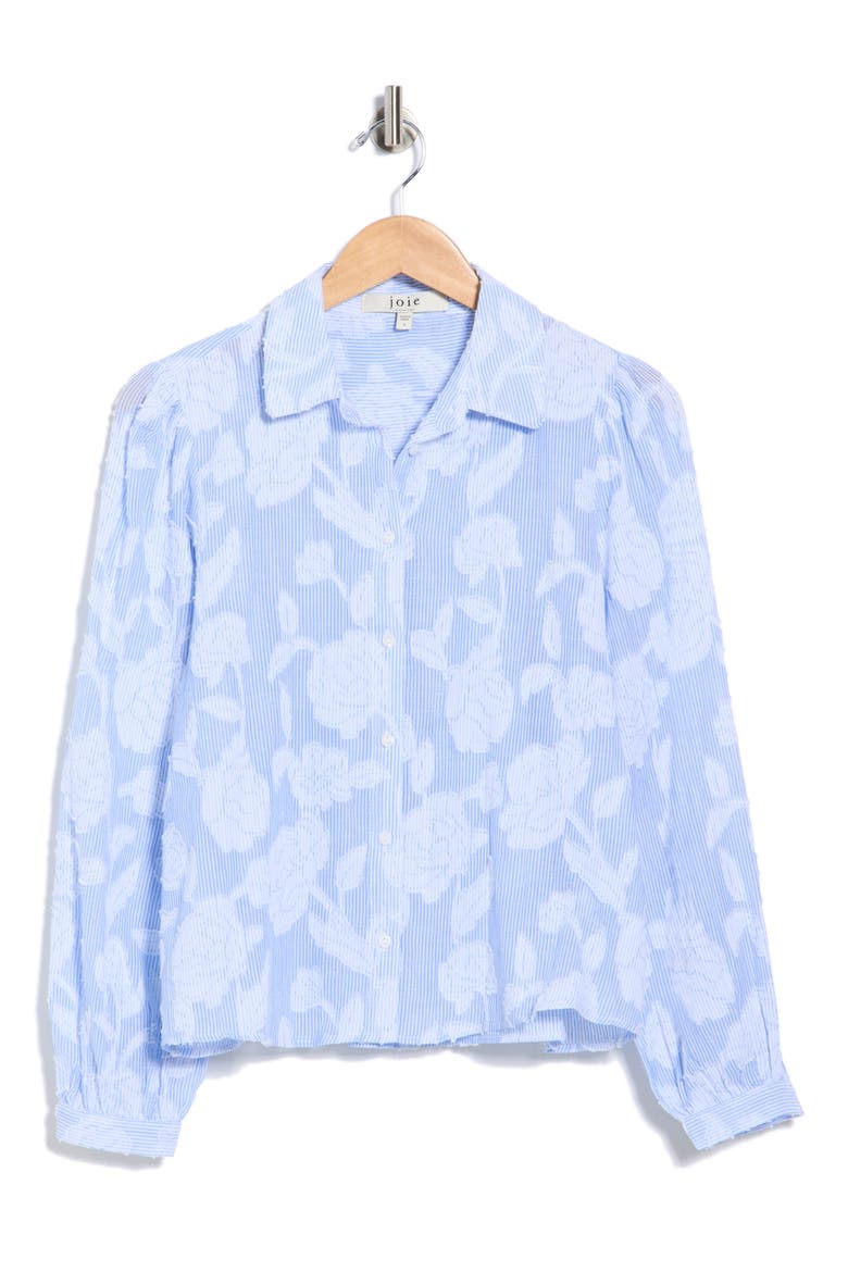 Long Sleeve Striped Cotton Shirt, Alternate, color, STRIPED GROUD/ BLUE/ WHITE