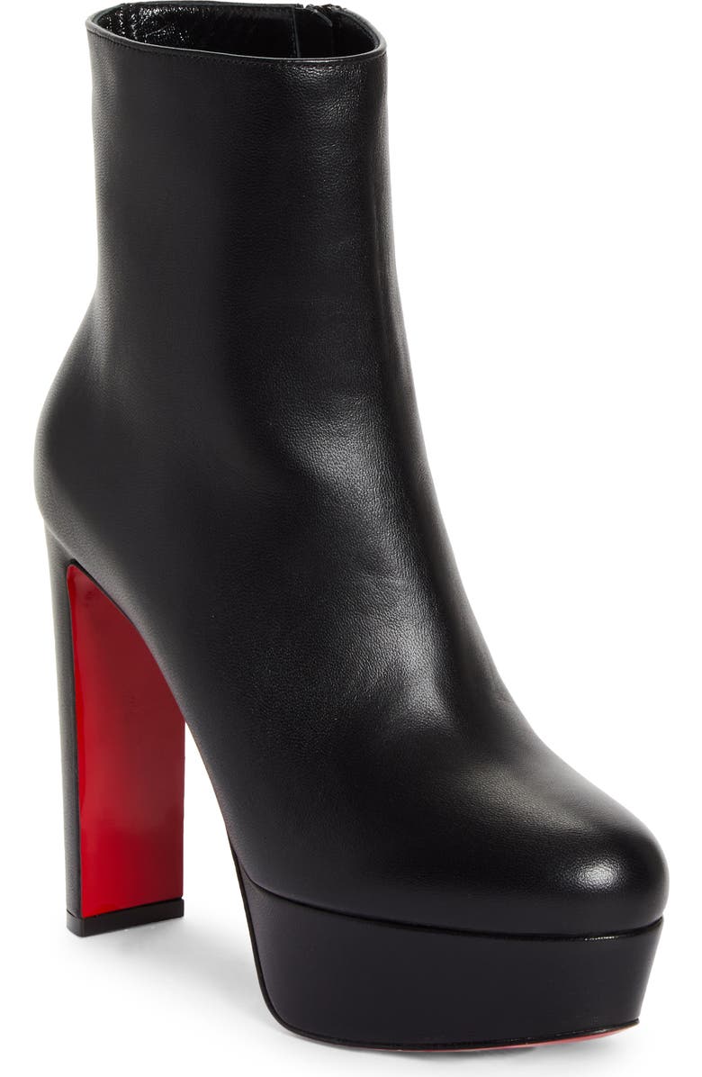 Christian Louboutin Loo Platform Bootie, Main, color, Black