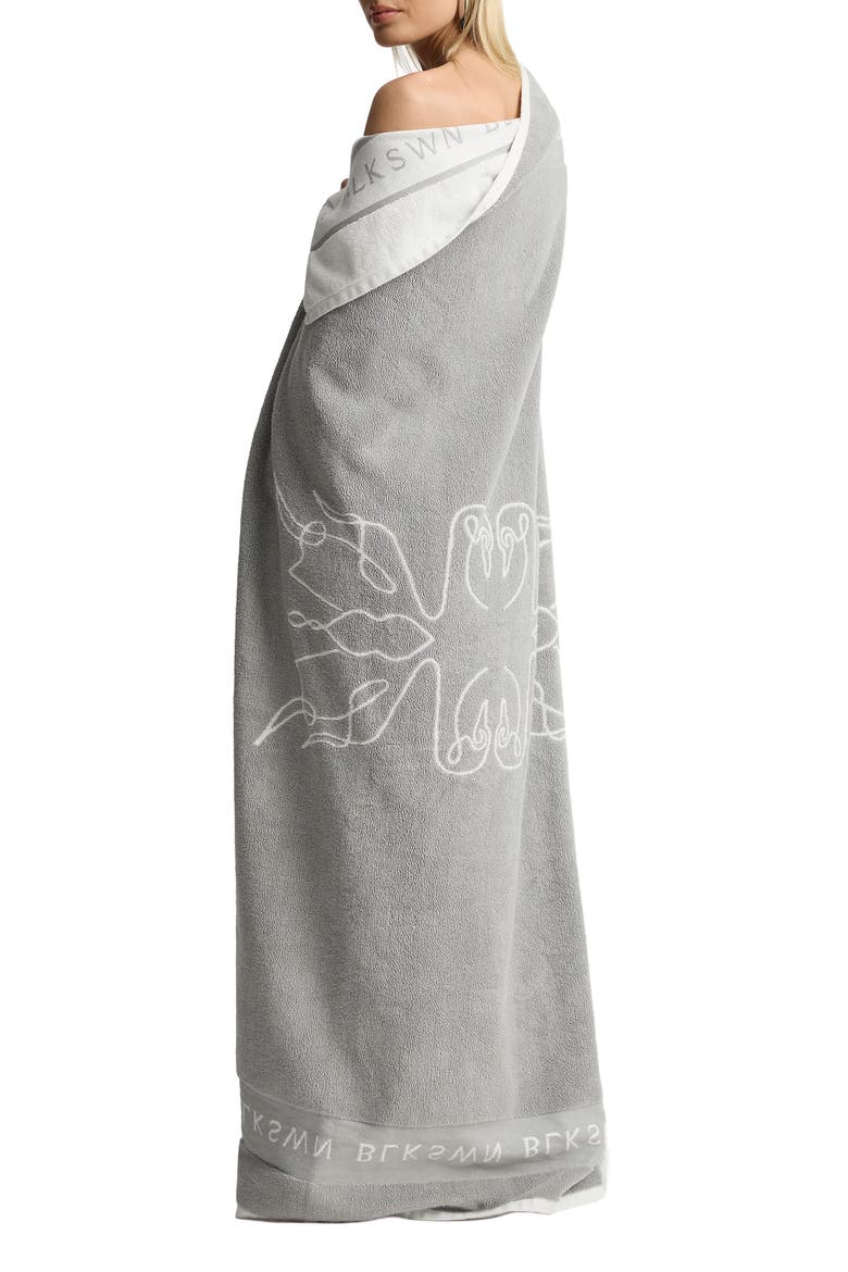 Swn  Logo Bath Sheet, Alternate, color, Grey