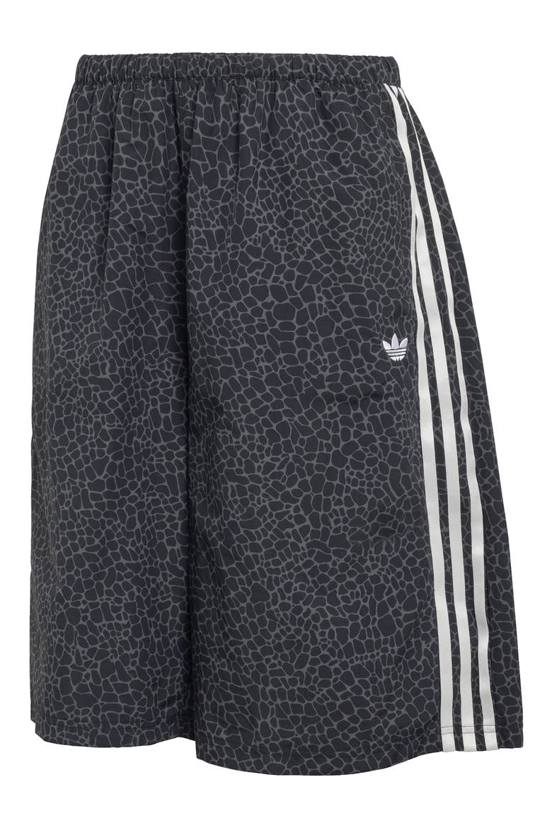 Print Long Shorts, Alternate, color, BLACK/ GREY SIX
