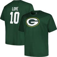 FANATICS Men's Fanatics Branded Jordan Love Green Green Bay Packers Big & Tall Player Name & Number T-Shirt