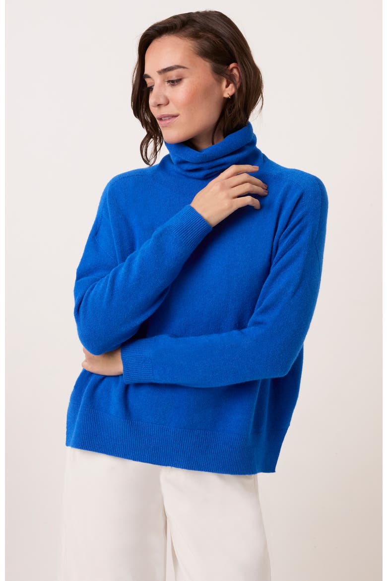 Slouchy Roll Neck Jumper, Main, color, Cobalt