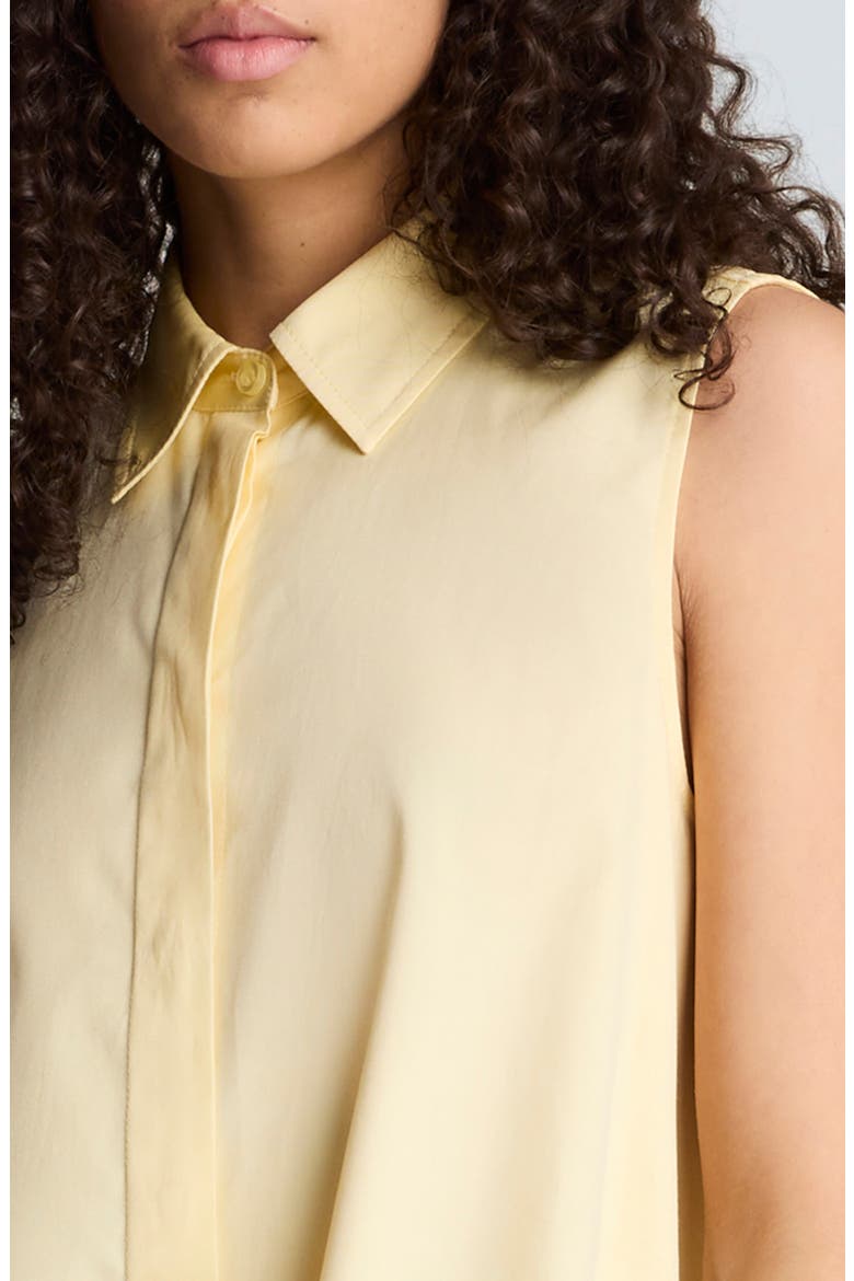 Sleeveless Trapeze Mini Shirtdress, Alternate, color, PASTEL YELLOW