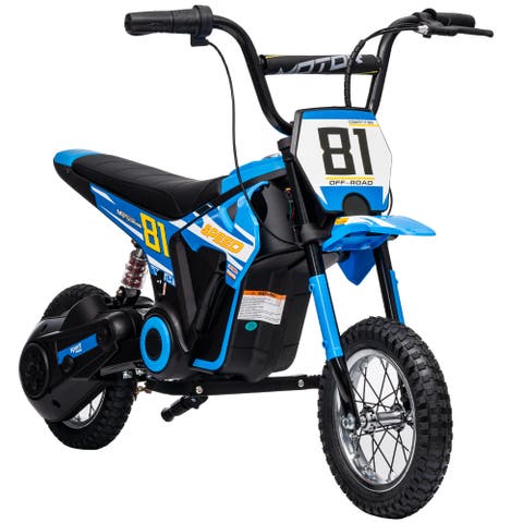 Kids Electric Dirt Bike, 250W, 9.9 MPH, Tires, Suspension