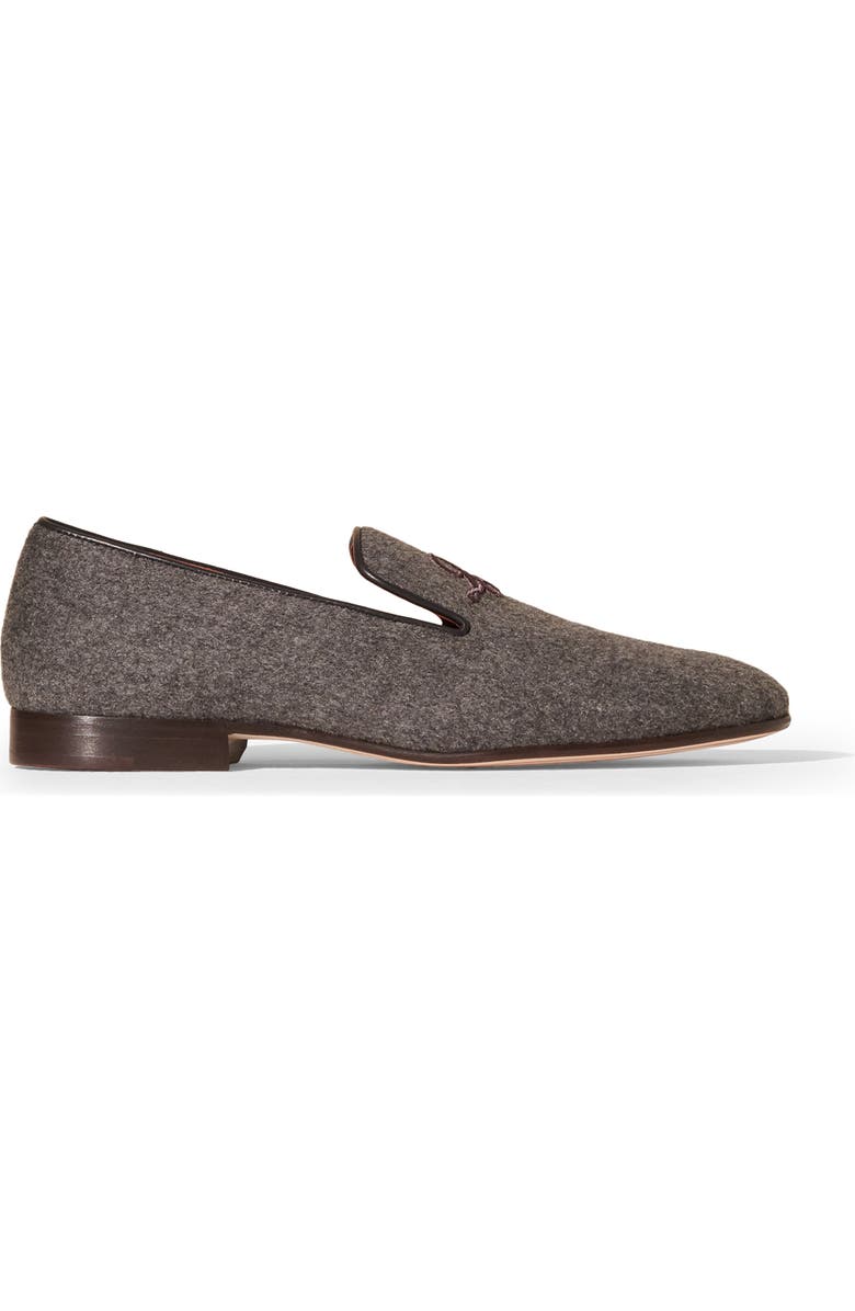 Loro Piana Anagram Cashmere Smoking Slipper, Alternate, color,