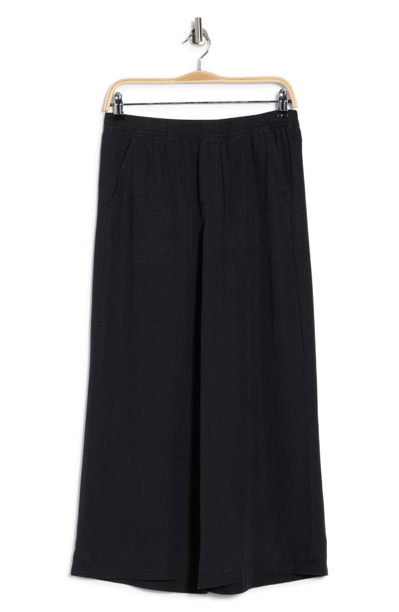 Splendid Angie Cropped Palazzo Pants, Alternate, color, Black