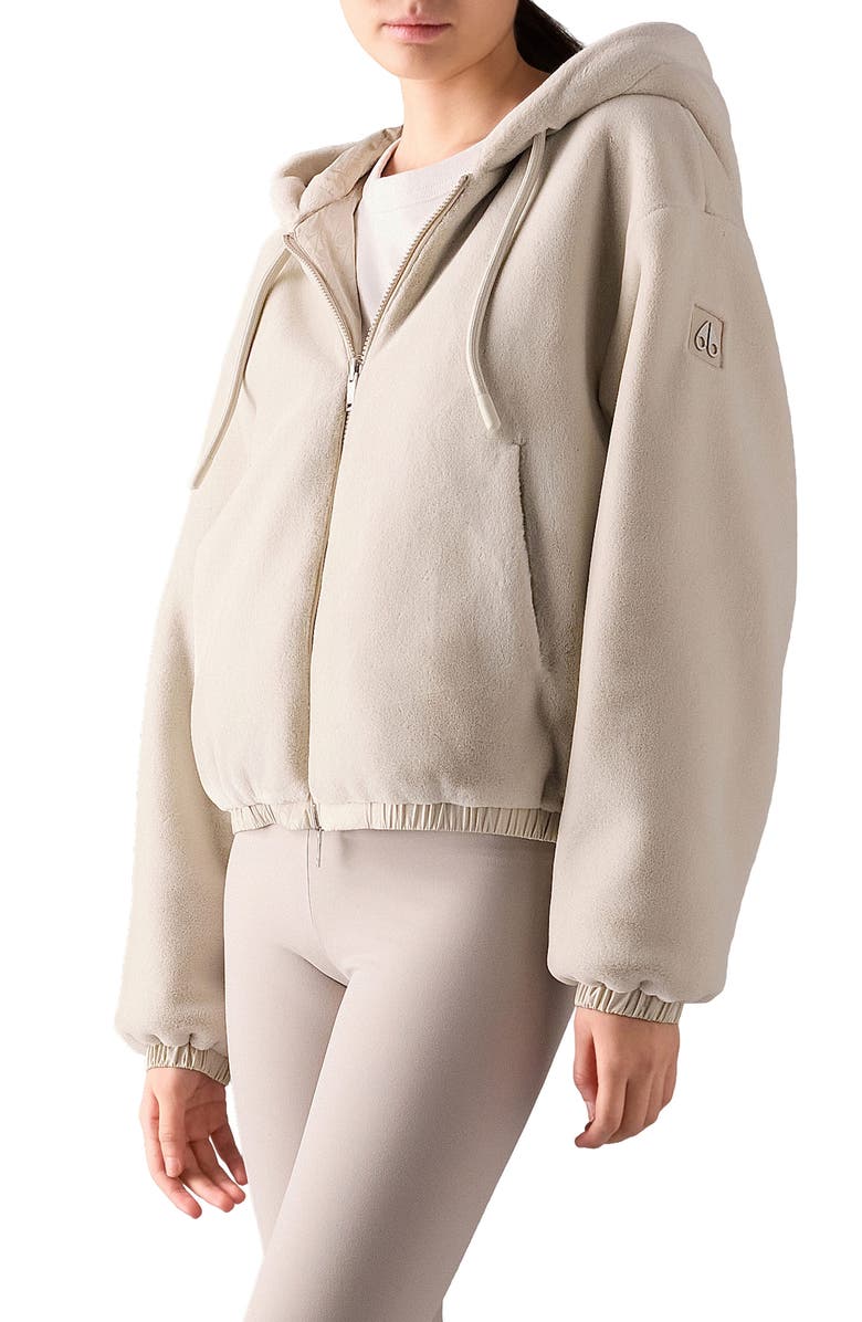 Moose Knuckles Eaton Bunny Reversible Faux Fur Hooded Jacket, Main, color, 