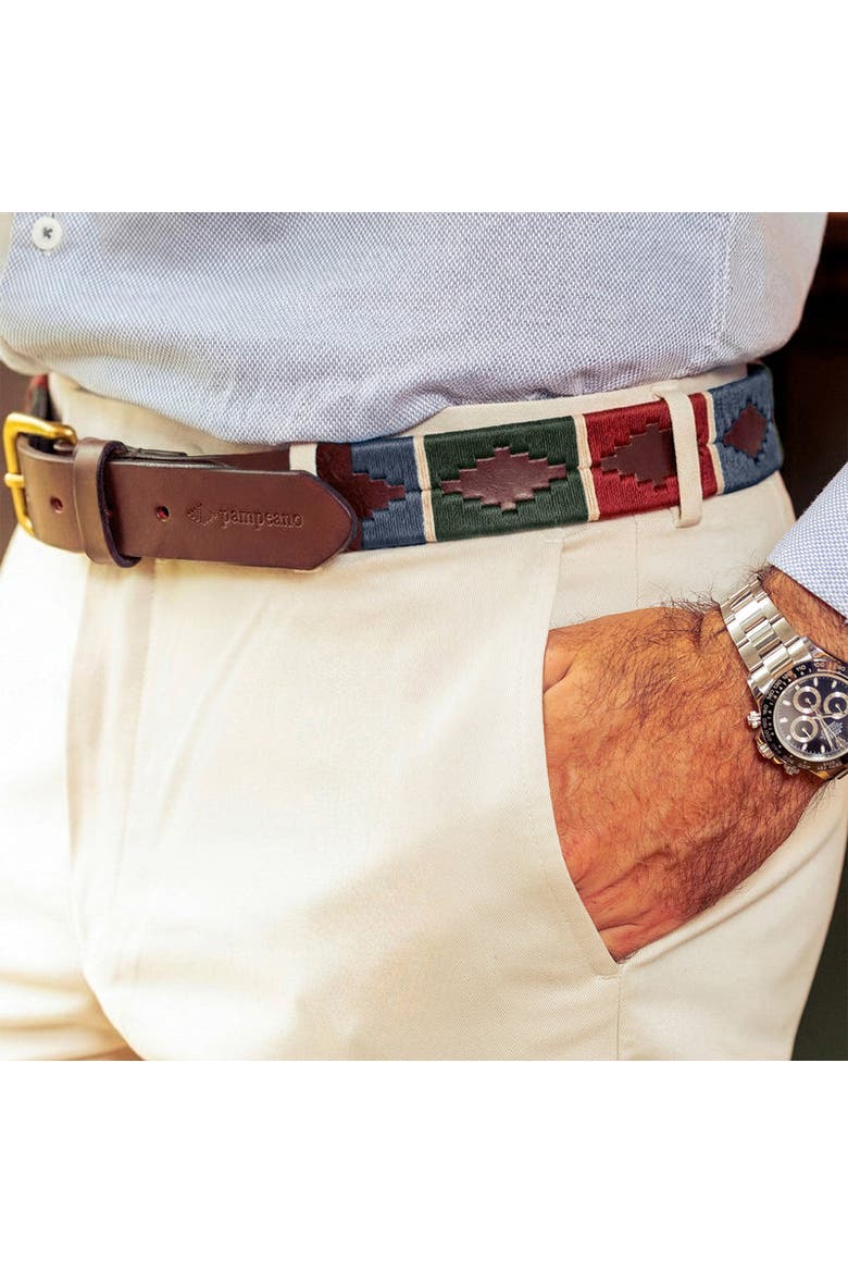 Otono Belt, Alternate, color, Brown/Burgundy/Dark Green/Blue