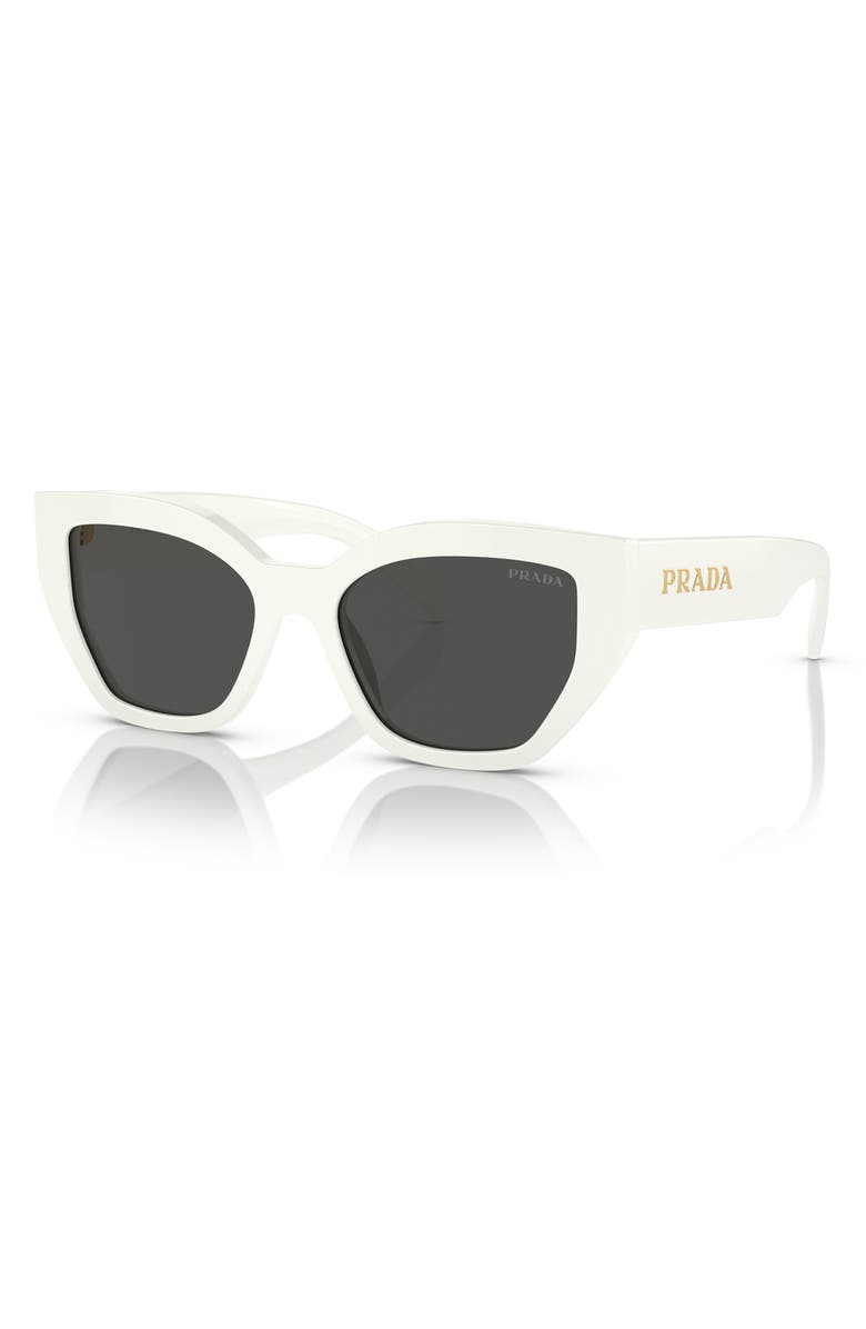 Prada 53mm Butterfly Sunglasses, Alternate, color, Bone