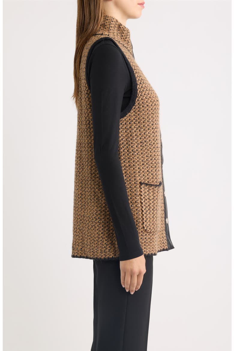 Metallic Bouclè Knit Vest, Alternate, color, VICUNA MULTI