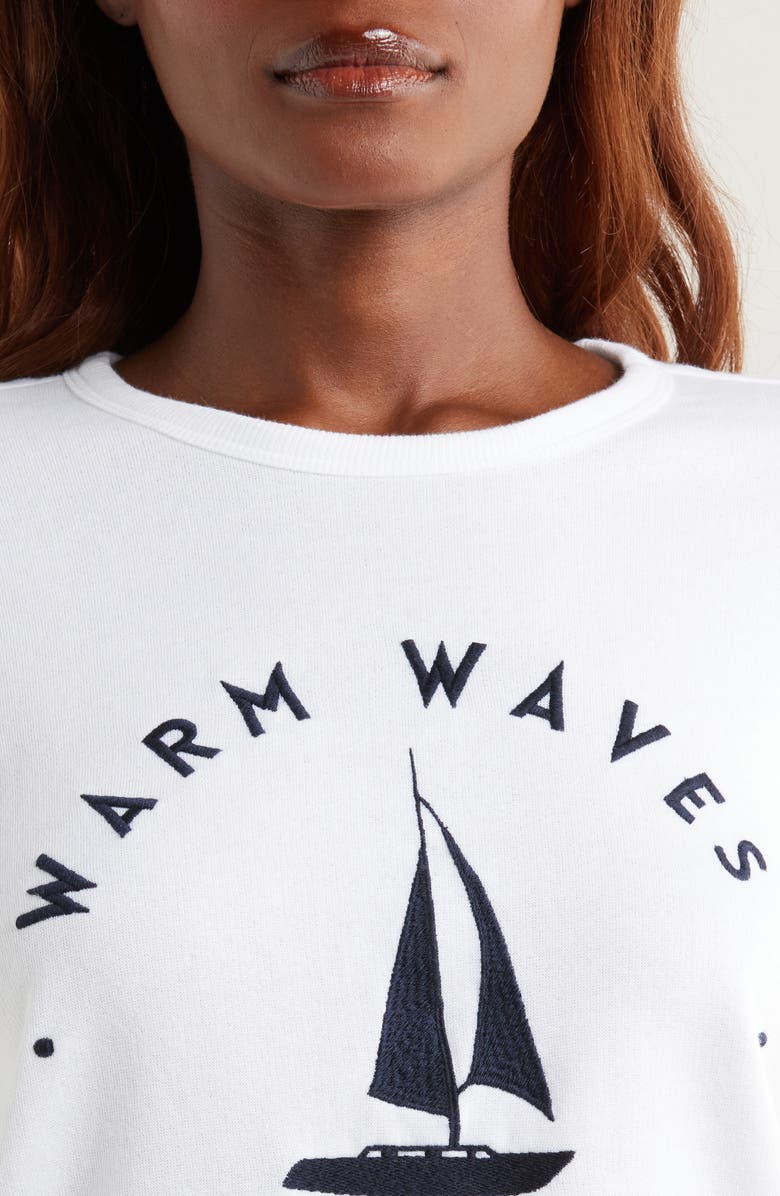 Caslon<sup>®</sup> Warm Waves Lazy Days Embroidered Sweatshirt, Alternate, color,